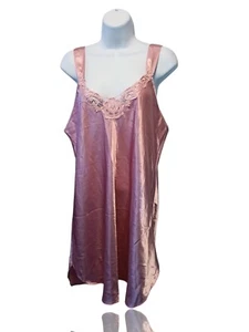 Secret Treasures Sz L Chemise Babydoll, Rose, Crochet Lace Accents. NS-22 - Picture 1 of 8