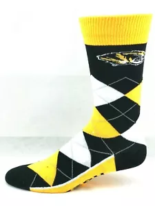 Missouri Tigers gold schwarz & weiß Argyle Lineup Deuce Crew-Socken - Bild 1 von 1