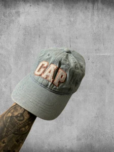 GAP Logo Hat Baseball S/M Kids Boys Size Cap Distressed Crashed SunFaded 90s - Picture 1 of 9