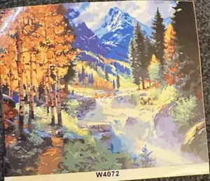 Rare Colore Dream Paint by Number Forest Landscape with Stream kit #W4072 - Picture 1 of 3