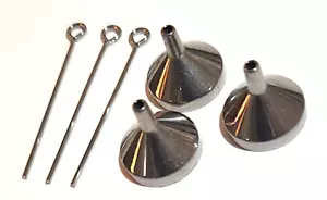 Stainless Steel Mini Funnels For Kitchen/Homemade/DIY/Urn Use Small Set of 3 - Picture 1 of 16