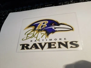 FOTO DE 4 x 6 BRANDON CARR #39 BALTIMORE RAVENS AUTÓGRAFO - Imagen 1 de 2