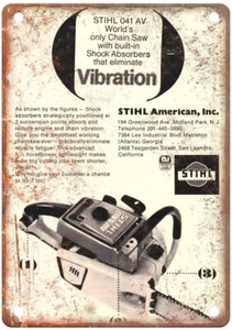 Vintage 1968 STIHL CHAINSAW Ad Reproduction Metal Sign Z320 - Picture 1 of 1