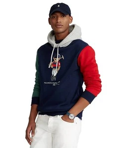 Polo Ralph Lauren 296120 Polo Bear Color-Blocked Fleece Hoodie, US Large - Bild 1 von 4