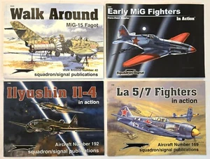 Lot of 4 SQUADRON SIGNAL Russian/Soviet Union Combat Aircraft Books WWII Korean - Picture 1 of 2