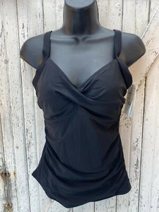NEU LL Bean Damen schwarz abnehmen Bademode gepolstert Tankini Oberteil US 8 - Bild 1 von 6