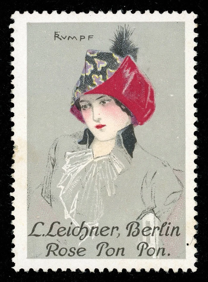 Germany Poster Stamp - Advertising Leichner Cosmetics - F. Rumpf - (RU6.5) - Image 1 of 1