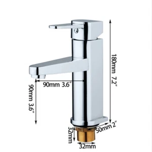 US Chrome Centerset Mount Faucet Bathroom Basin Wash Sink Mixer Lavatory Tap - Picture 1 of 6