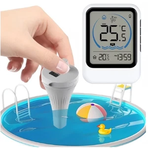 NEU Digitales Teich- & Pool-Thermometer, Funk-Empfänger, Farb-LCD Inkl. Batterie - Bild 1 von 12