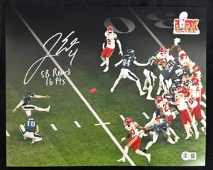 Foto autografiada firmada por Jake Elliott de 11" x 14" Philadelphia Eagles Beckett certificado - Imagen 1 de 1