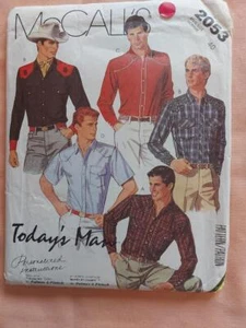 McCall's 2053 Vintage Men's Western Style Shirt Pattern Size 40 - Bild 1 von 2