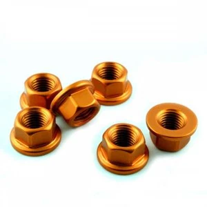 Yamaha R1 98-99 Aluminium Rear Sprocket Nut Kit - Orange - Picture 1 of 1