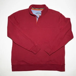 ORVIS Herren Sweatshirt 1/4 ZIP weinrot Knopf Pullover Freizeit Fliegenfischen Gr. XL - Bild 1 von 8