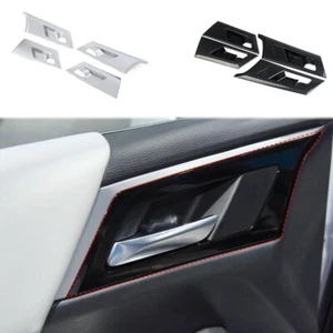 Black/Silver Door Handle Bowl Cover Trim for Mitsubishi Outlander 2022 2023 - Picture 1 of 8