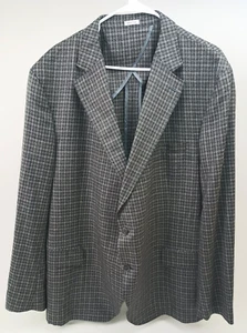 Peter Millar Herren grau kariert hyperlight 100% Wolle Sport Mantel Größe 50 R - Bild 1 von 4