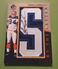 2007 SP AUTHENTIC AARON SCHOBEL AUTO BY THE LETTER #D/75 BUFFALO BILLS MAFIA!