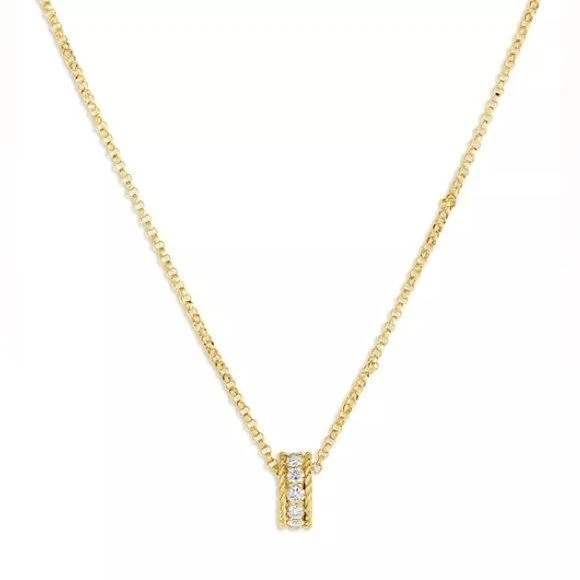 Colgante Roberto Moneda Oro 18K Princesa Rondel Con Diamantes Foto 1 de 4