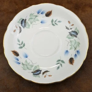 Platillo de café Colclough patrón de tilo borde dorado Inglaterra vintage años 80 - Imagen 1 de 2