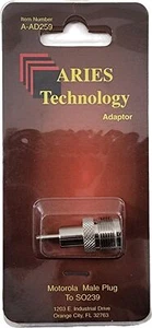 Aries A-AD259 CB Radio PL-259 a Motorola AM/FM Radio Pin Plug Adaptador Coaxial - Imagen 1 de 6