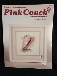 VTG Jewels Of The Sea Collection Pink Conch Cross Stitch Pattern Booklet - Picture 1 of 5