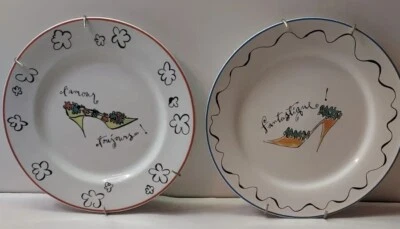 (2) PLATOS APERITIVOS ROSANNA ROSA CON ZAPATOS DE LUJO "L'AMOUR TOUJOURS" Y FANTASTIQUE Foto 1 de 4