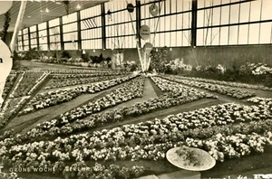 AK Berlin Charlottenburg 1960 Grüne Woche Blumenhalle s/w - Sonderstempel - Bild 1 von 2