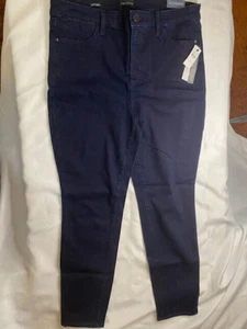 NWT Talbots Dark Blue Jeggings High Waist Skinny Leg Ankle Length Size 12P - Picture 1 of 9
