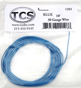 Wire 30awg 10 foot length Blue, seven strand wire outside diameter 0.026". - Bild 1 von 2