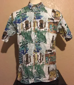 Avi Kahala Herren Größe Medium Kubanische Zigarren Habana Cafe Hawaiihemd M - Bild 1 von 11