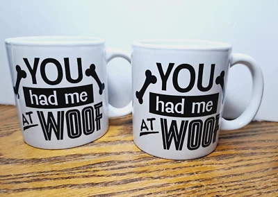 DOG SAYING MUGS 'YOU HAD ME AT WOOF' 16 盎司 — 第 1/4 张图片