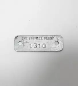 VTG International Harvester Farmall Plant Basket Cart Tag Aluminum Locker 1310 - Picture 1 of 4