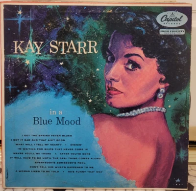 Kay Starr - In A Blue Mood  LP  Capitol Records T 580  VERY NICE!  VG++ - Image 1 of 3