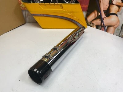 🔥Escape único genuino Harley 17-23 CVO Touring cromado con punta negra brillante🔥 Foto 1 de 4