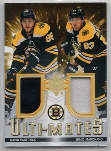 2021-22 Ultimate Collection Ulti-Mates JSY #UTMMP David Pastrnak Brad Marchand - Picture 1 of 2