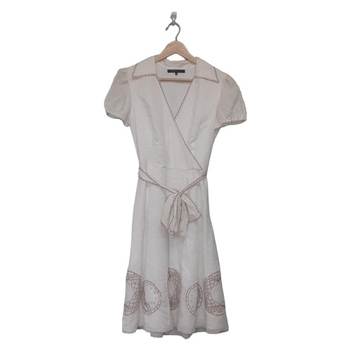 OFF WHITE Autentico BCBGMAXAZRIA Abito da donna beige crema