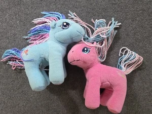 2X My Little Pony 2005 Soft Kids Toy Wool Mane Plush 20cm 8” Hasbro - Picture 1 of 5
