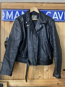 Chaqueta de cuero para motocicleta KY Police para hombre talla 42 forrada Taylors ropa de cuero EE. UU. - Imagen 1 de 13