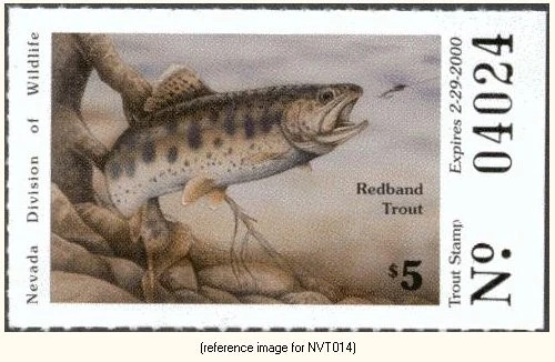 D2K Nevada Trout Stamp 1999-0 $5.00 - Image 1 of 1