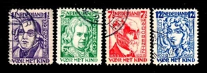Netherlands #B41-B43 Used 1930 Complete Set Rembrandt & His Cloth Merchant - Picture 1 of 2