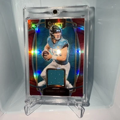 2021 Panini Select Trevor Lawrence Red Prizm Rookie Patch #RSW-TLR RC - Jaguars - Image 1 of 2