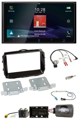 JVC USB Bluetooth 2DIN DAB Lenkrad Autoradio für Alfa Giulietta 2014-2021 piano - Bild 1 von 4