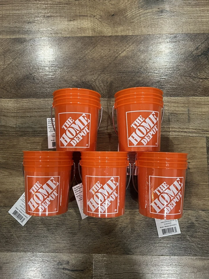 HOMEDEPOT HOME DEPOT 3.75" Mini Ornament Bucket Set Of 5 (0.5-Quart) SHIPS SAME DAY!
