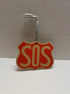 Vintage SOS Car Distress Breakdown Signal Cardboard 1960’s AAA Accessory  - Picture 1 of 4