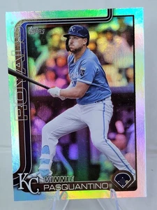 2025 Topps Series 1 Vinnie Pasquantino Rainbow Foilboard Card #349 MLB KC Royals - Picture 1 of 6
