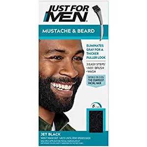 Just For Men Bigote y Barba Color Negro Jet para Cabello Gris, M-60, 1 Ea Foto 1 de 3