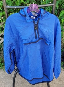 Nike Blue Windbreaker Hooded Jacket Womens Size L - Picture 1 of 4