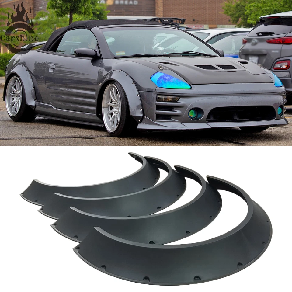 4 Fender Flares Extra Wide Flexible Wheel Arch Body For Mitsubishi Eclipse 2006 - Изображение 1 из 4
