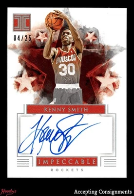 2019-20 Panini Impeccable Stars Signatures Holo Silver #7 Kenny Smith AUTO 04/25 - Image 1 of 2