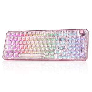 X98 QMK/VIA Wireless Mechanical Gaming Keyboard with Knob,Tri-Mode BT5.0/USB-... - Picture 1 of 9