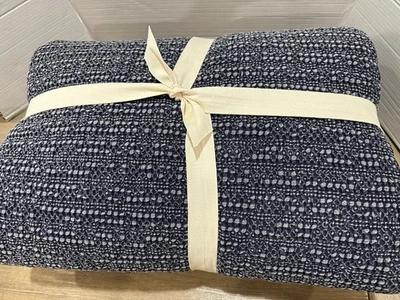 Edredón Pottery Barn Honeycomb Full Queen azul medianoche Foto 1 de 3